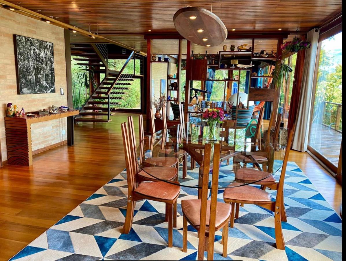 Casa De Vidro Com Vista Mantiqueira - Com Cafe E Staff Villa Campos do Jordao Ngoại thất bức ảnh